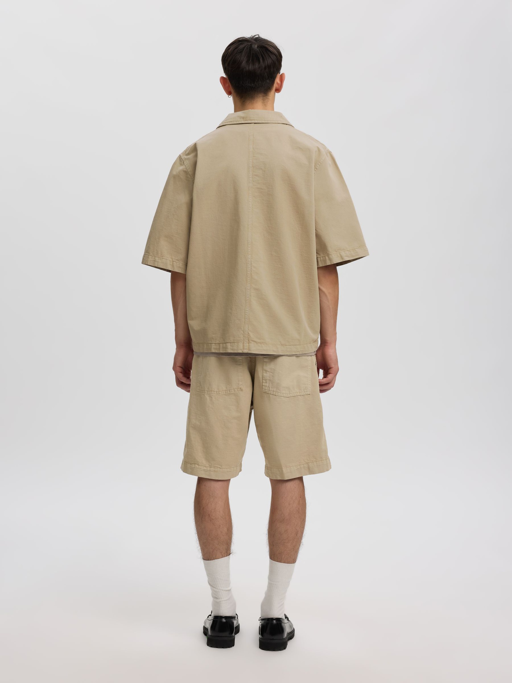 RELAXED FIT OVERSHIRT, Weathered Teak, highres