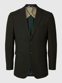 SLIM FIT WOOL BLEND BLAZER, Dark Green, highres