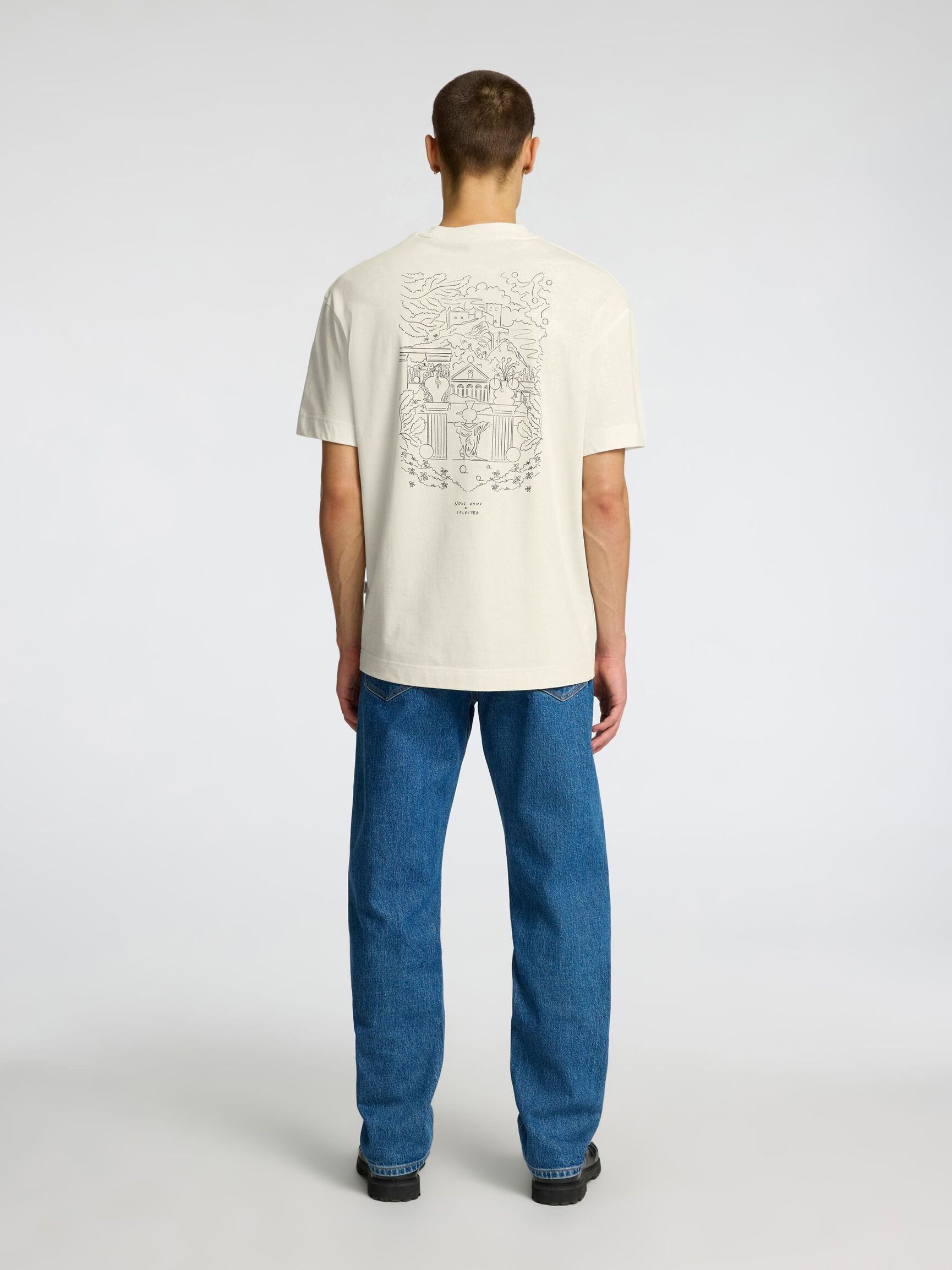 PRINTED T-SHIRT, Egret, highres
