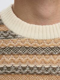WOLLMIX STRICKPULLOVER, Egret, highres
