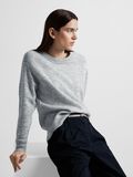 Selected LANGÄRMELIGER STRICKPULLOVER, Light Grey Melange, highres - 16074482_LightGreyMelange_008.jpg