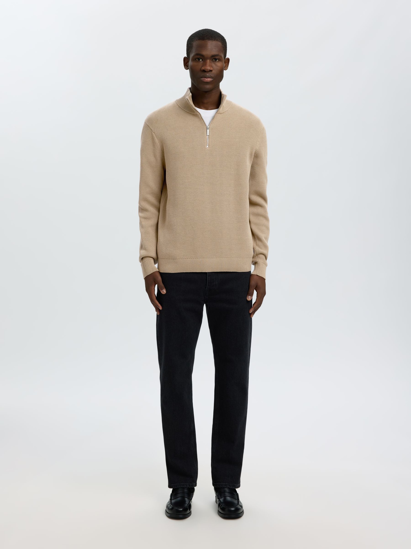 HALF-ZIP PULLOVER, Kelp, highres