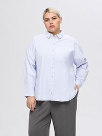 OVERSIZED BAUMWOLL HEMD, Bright White, highres