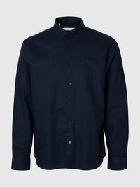 COUPE CLASSIQUE CHEMISE EN LIN MÉLANGÉ, Sky Captain, highres