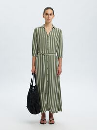 VISCOSE  MAXI DRESS, Deep Lichen Green, highres