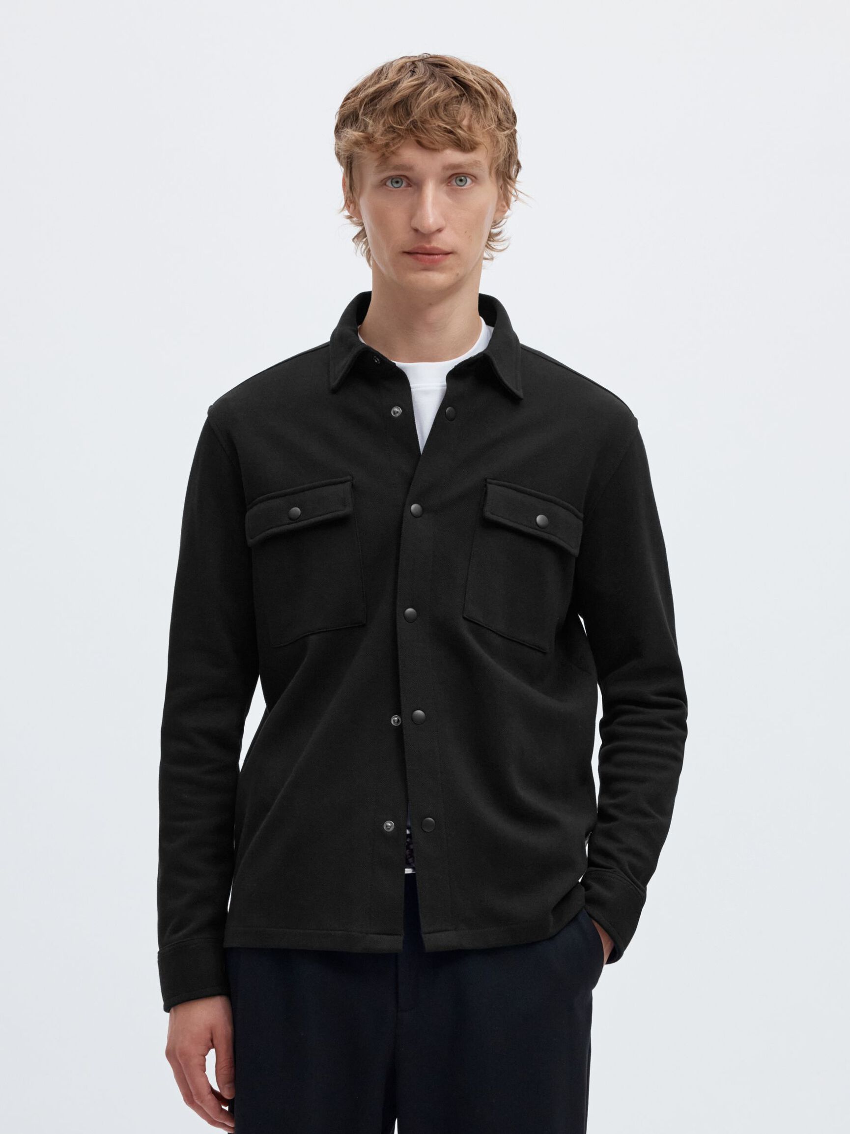 CLASSIC OVERSHIRT, Black, highres