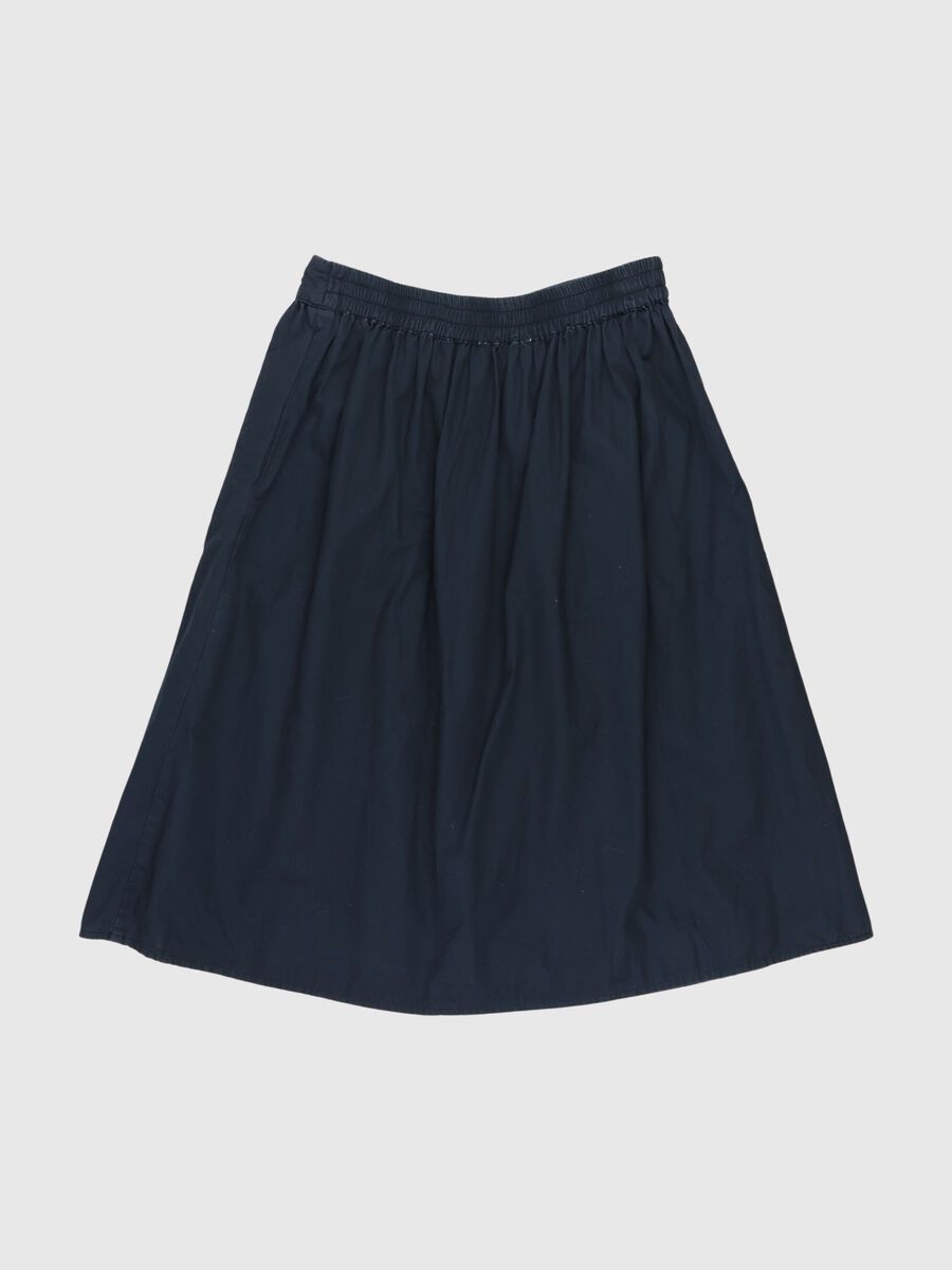 Selected COTTON MIDI SKIRT, Black, highres - 80000334_Black_002.jpg