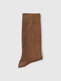 COTTON BLEND SOCKS, Turkish Coffee, highres