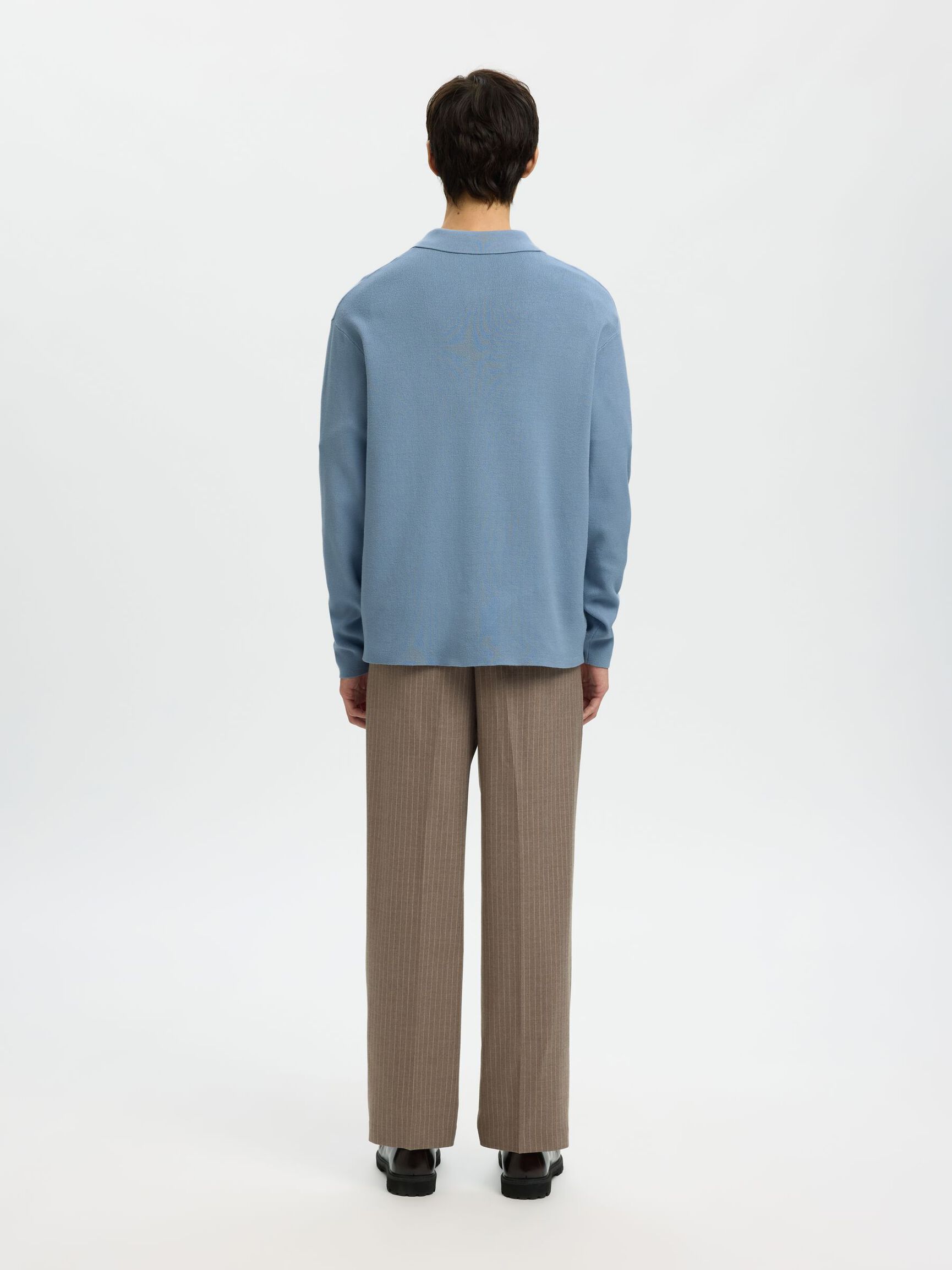 HALF-ZIP PULLOVER, Dusty Blue, highres