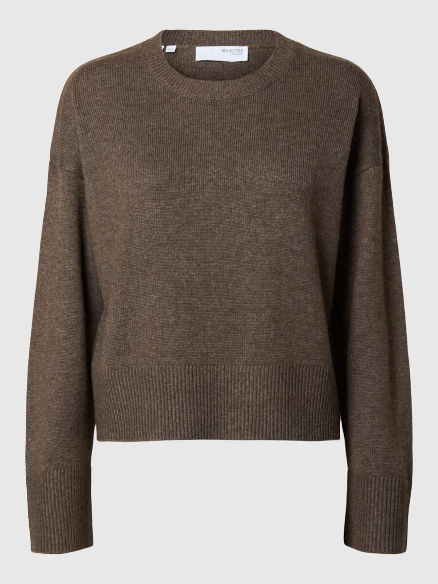 Selected LOOSE FIT WOOL BLEND JUMPER, Morel, highres - 16093234_Morel_1159839_001.jpg
