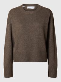 LOOSE FIT WOOL BLEND JUMPER, Morel, highres