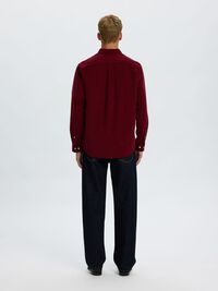 COTTON  CORDUROY SHIRT, Tawny Port, highres