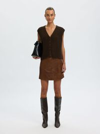 WOOL BLEND KNITTED VEST, Delicioso, highres