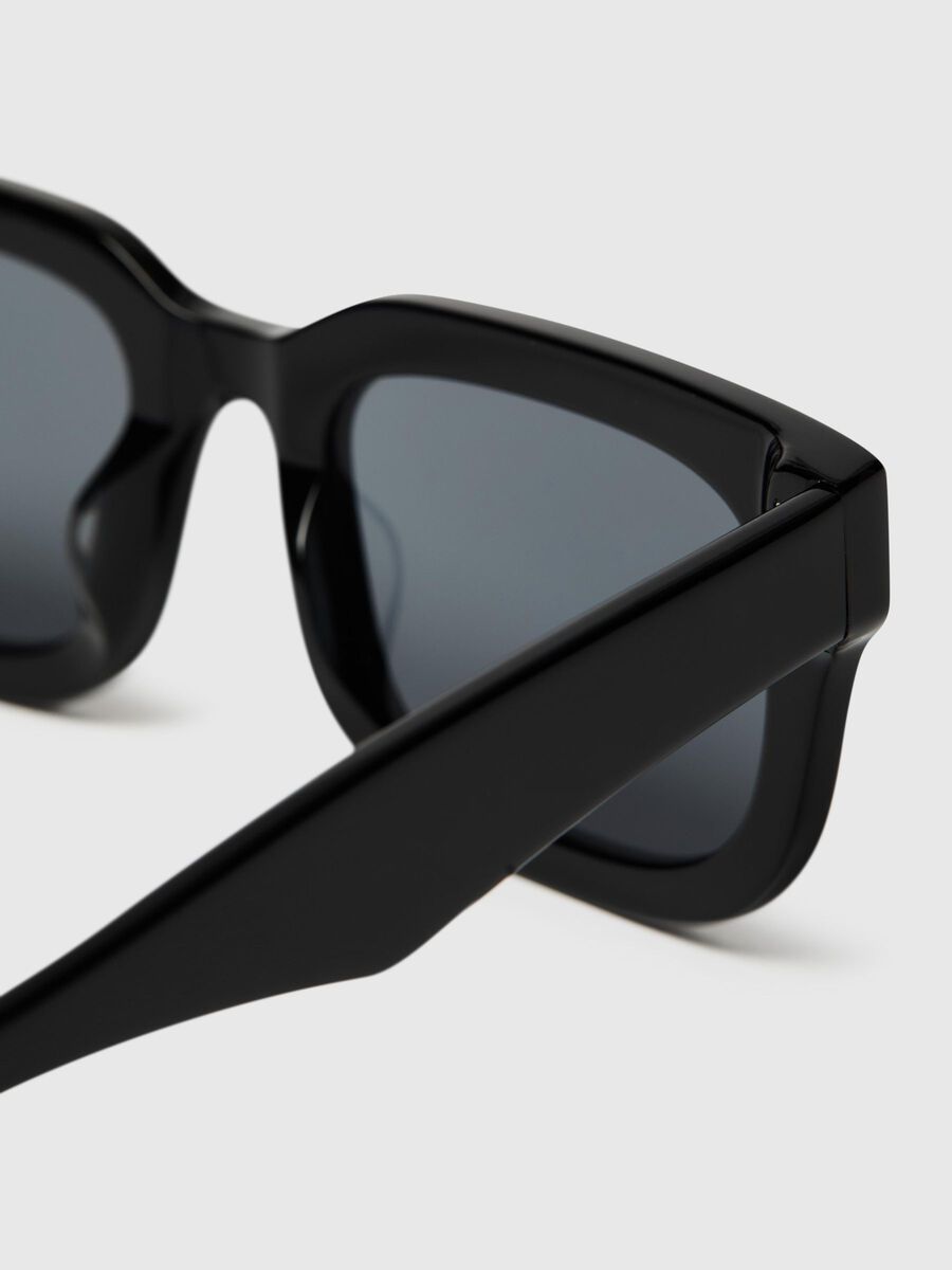 Selected SQUARE FRAME SUNGLASSES, Black, highres - 16097343_Black_004.jpg