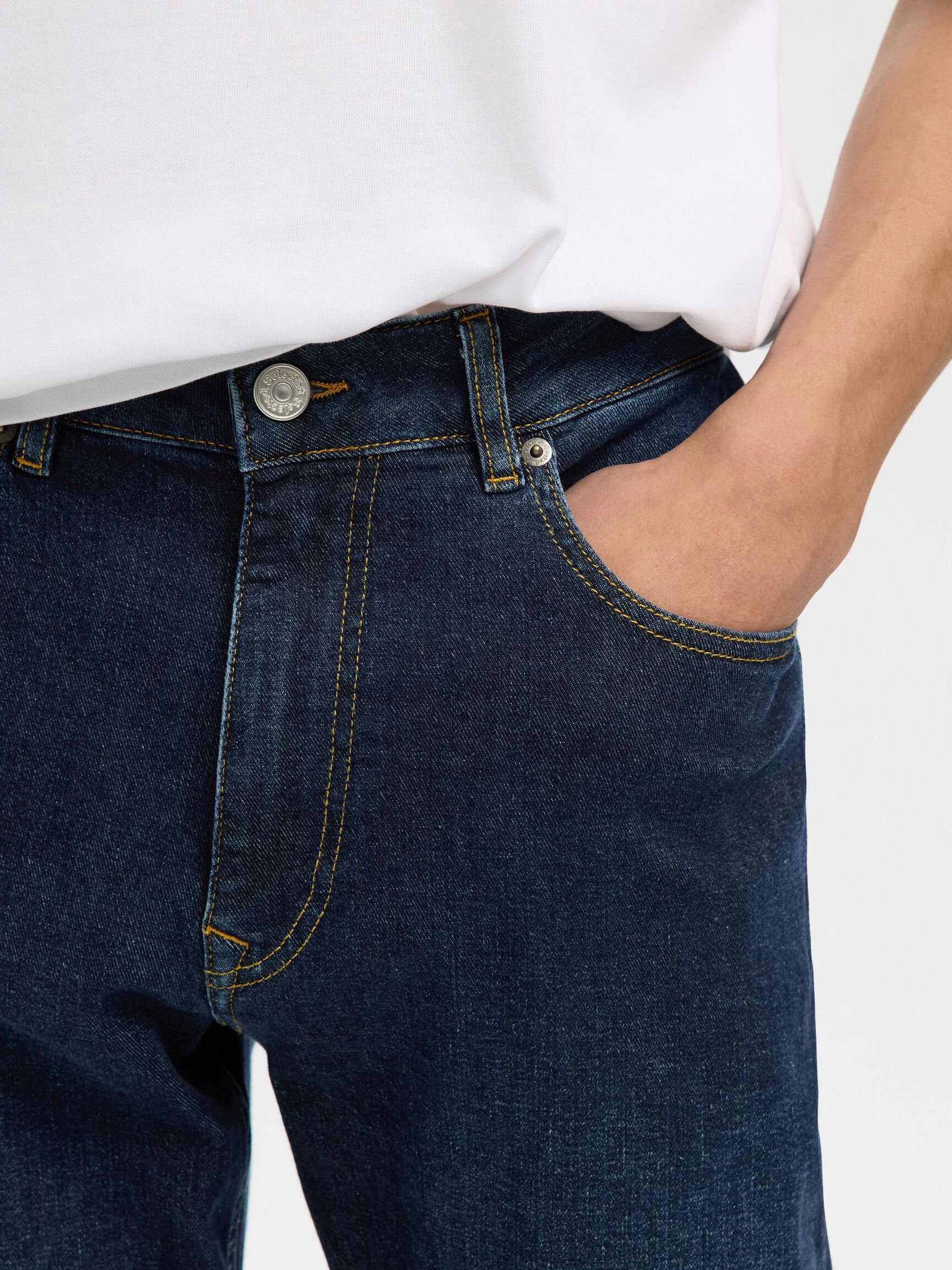 75 FLEX SLIM FIT JEANS, Dark Blue Denim, highres