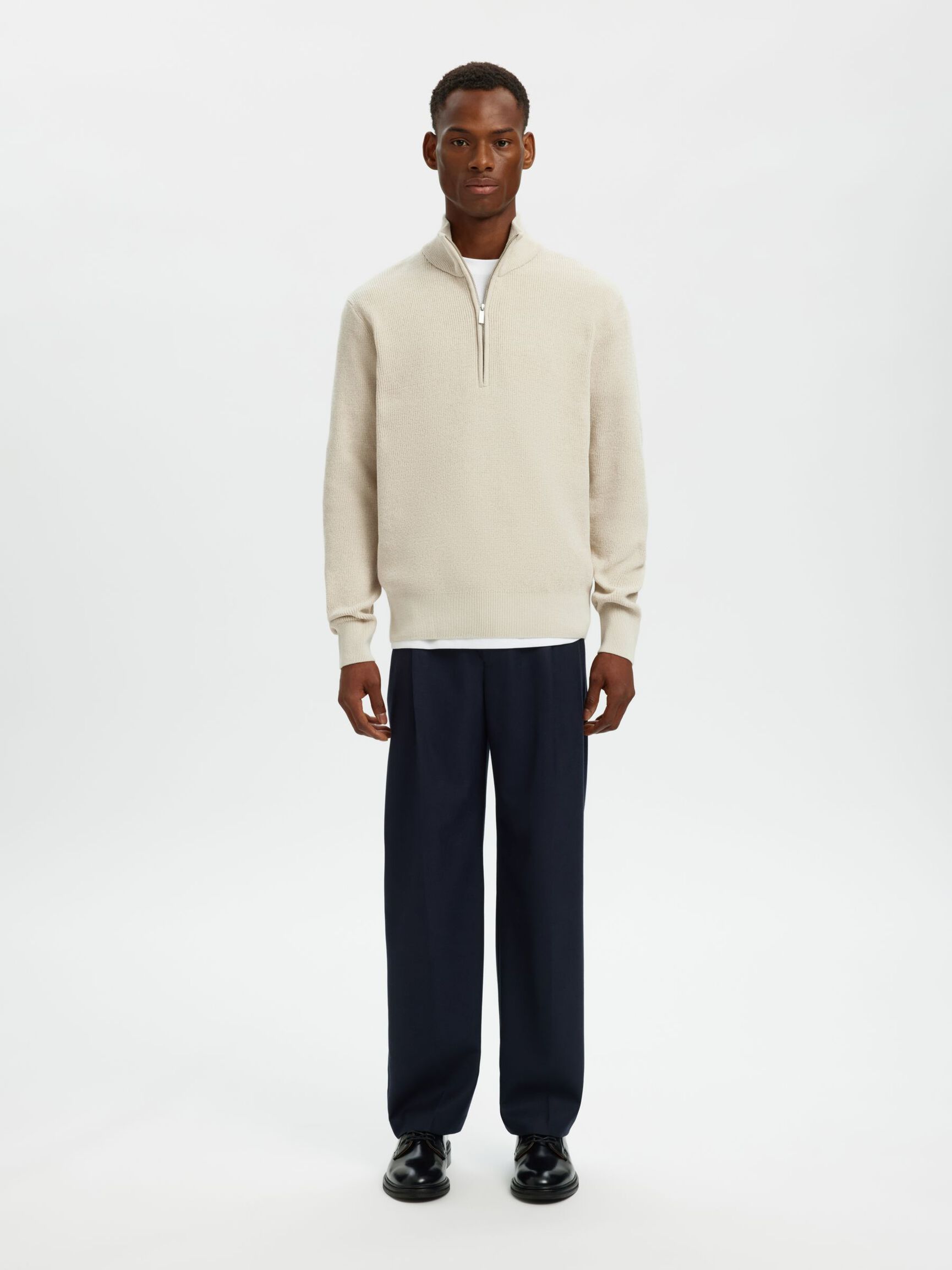 HØY GLIDELÅS PULLOVER, Oatmeal, highres