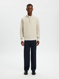 HØY GLIDELÅS PULLOVER, Oatmeal, highres