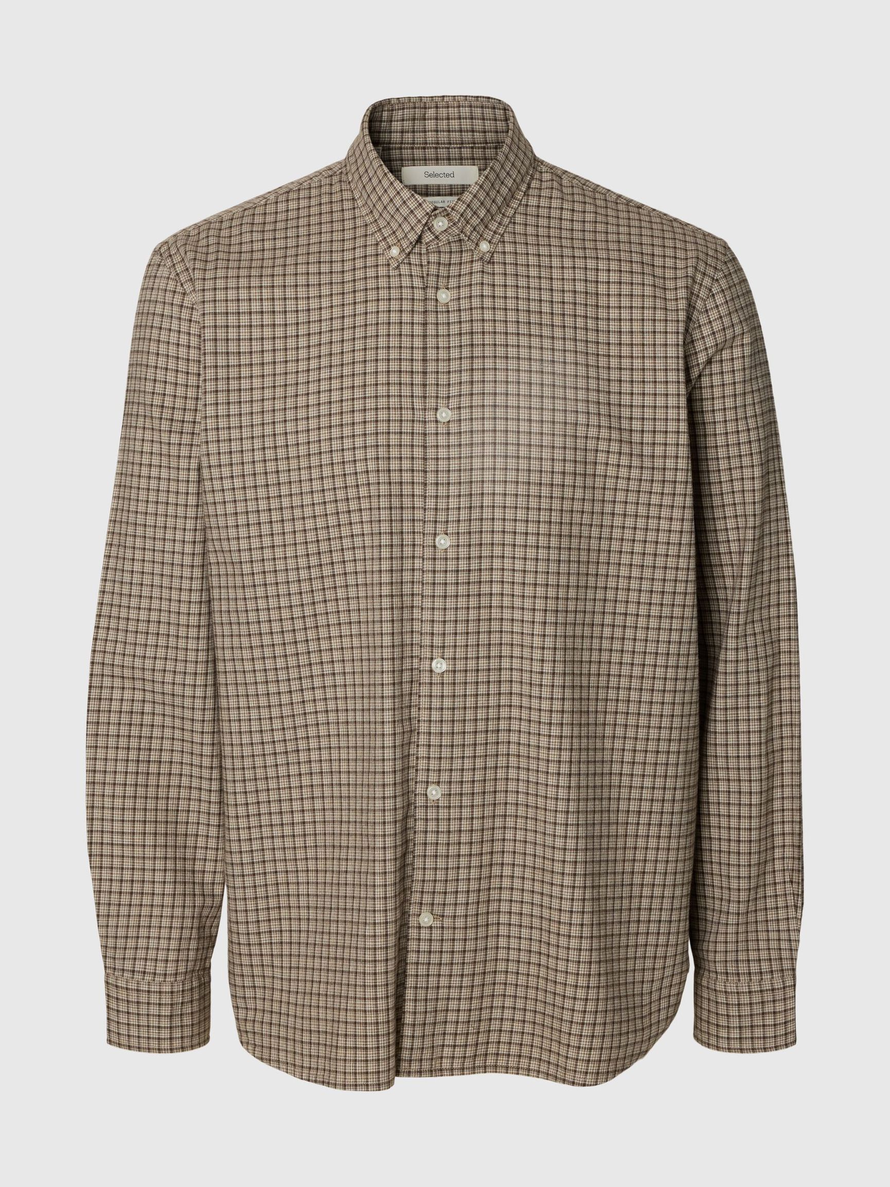 COTTON SHIRT, Chocolate Chip, highres