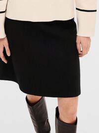 KNITTED MINI SKIRT, Black, highres