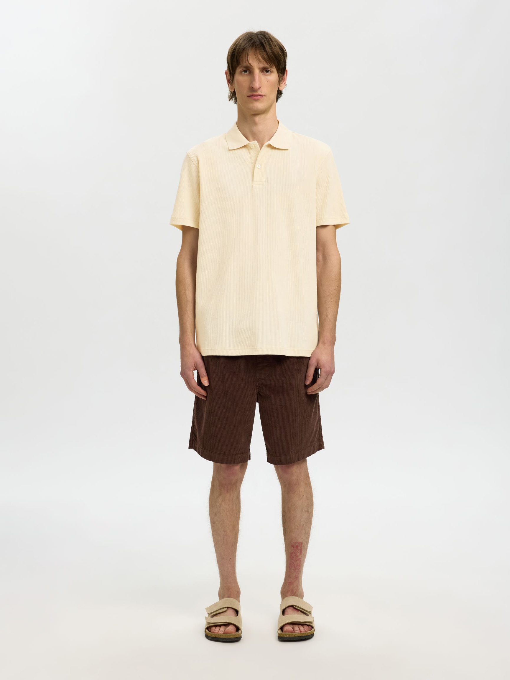 KORTE ÆRMER POLO, Birch, highres