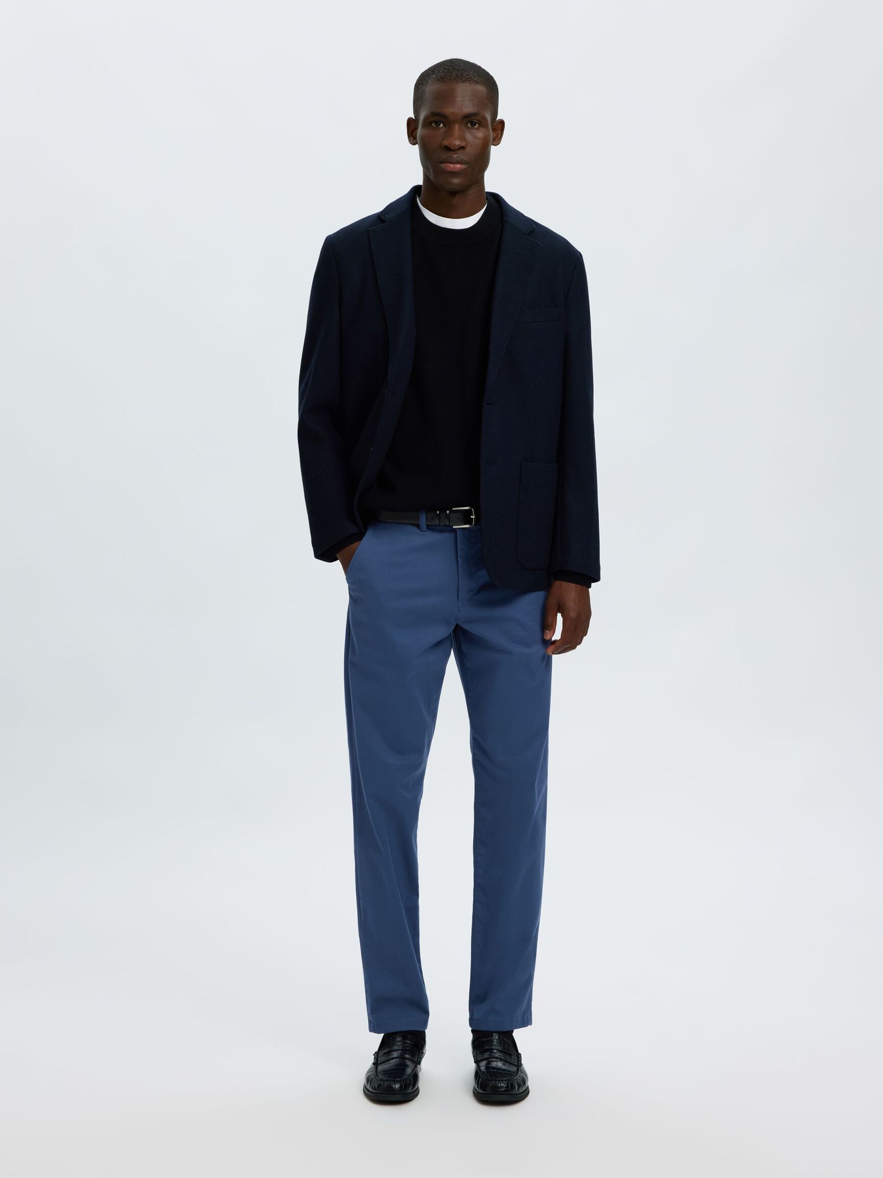 175 SLIM FIT FLEX CHINOS, Sargasso Sea, highres