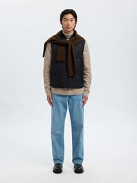 POLSTRET VEST, Black, highres