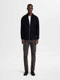VISKOSEMIX STRICKJACKE, Black, highres