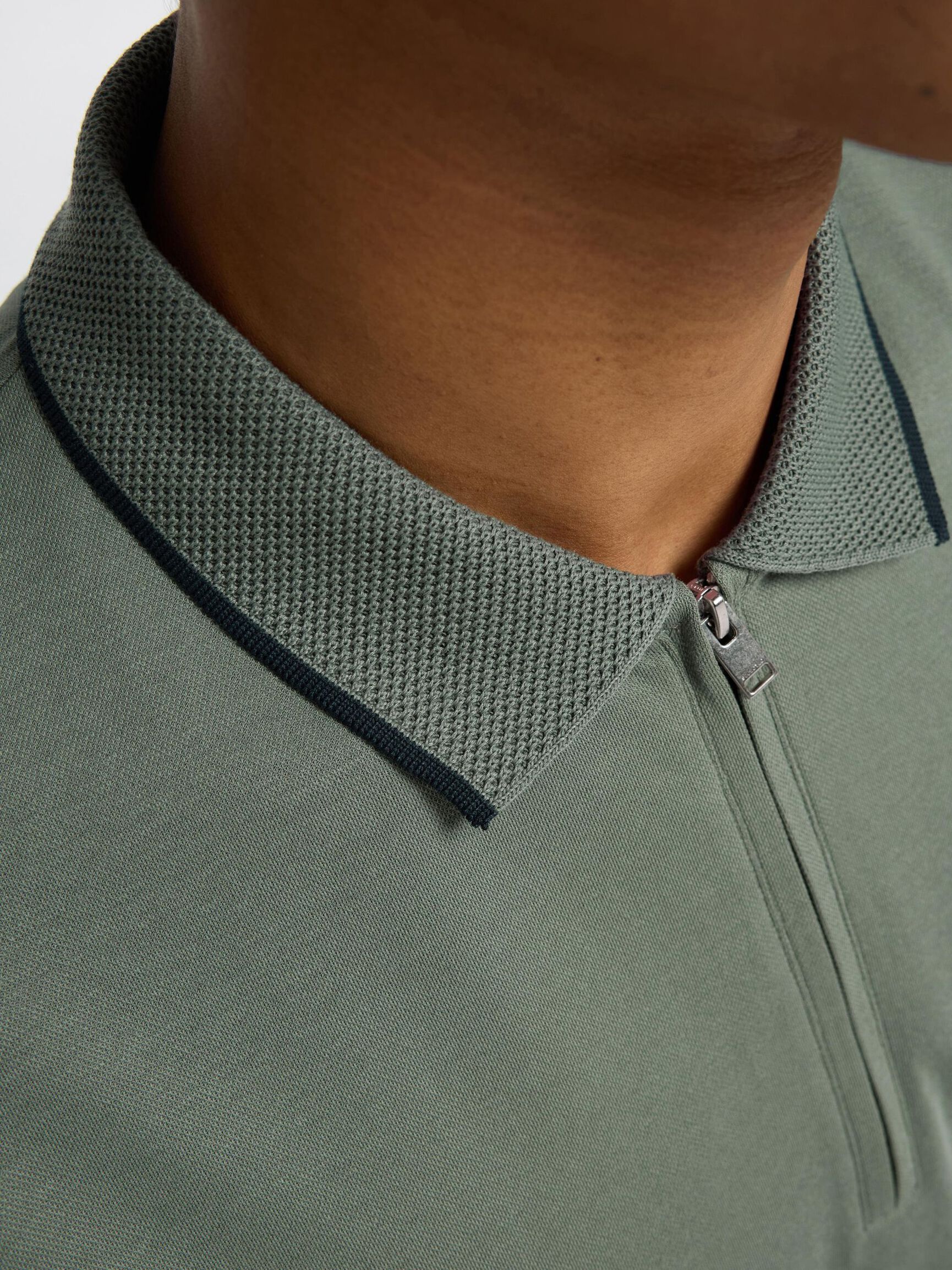 MANCHES COURTES POLO, Agave Green, highres