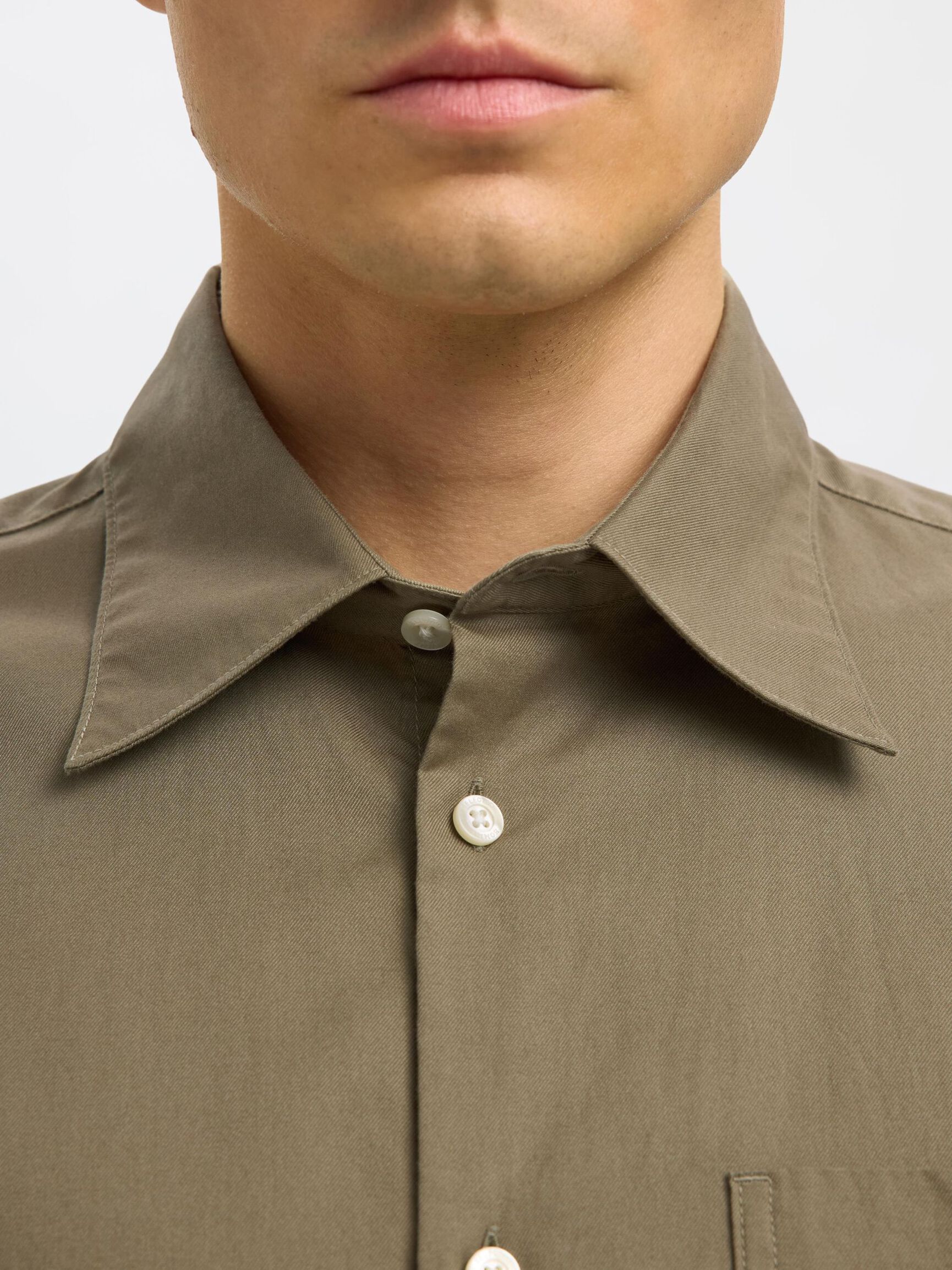 RELAXED FIT TWILL SHIRT, Vetiver, highres