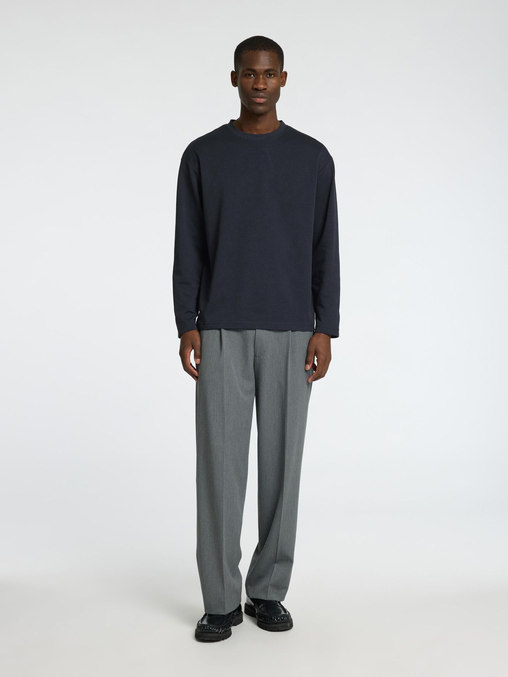 LOOSE FIT  LONG-SLEEVED T-SHIRT, Sky Captain, highres