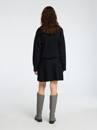 VISKOSEMIX STRICK MINIROCK, Black, highres