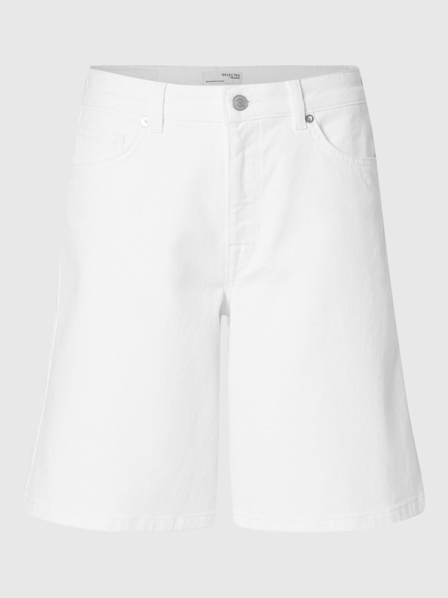 DENIM BERMUDA SHORTS, Snow White, highres