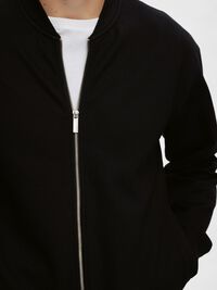 KARDIGAN Z DZIANINY DRESOWEJ, Black, highres