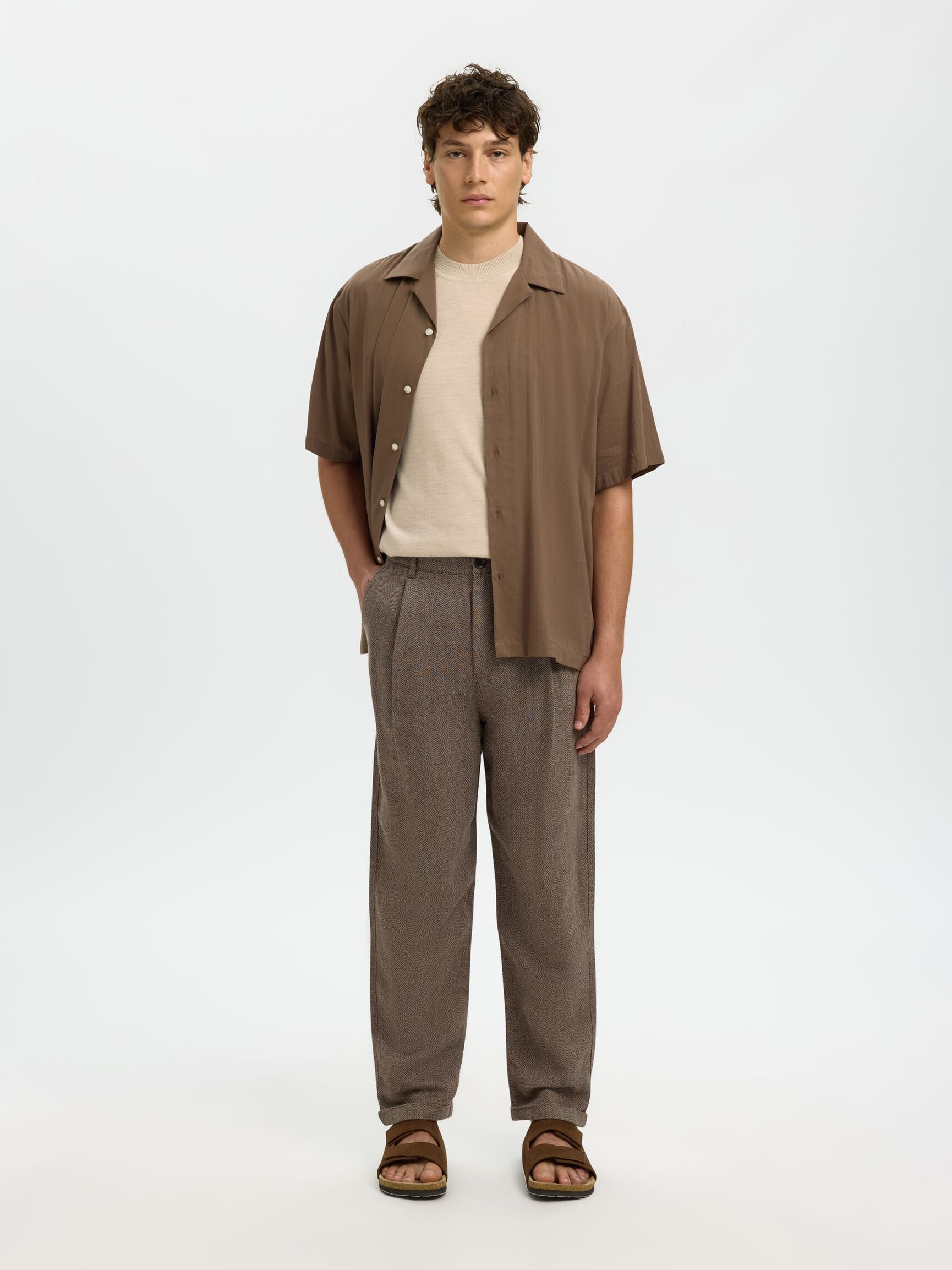 CROPPED RELAXED FIT HOSE, Delicioso, highres