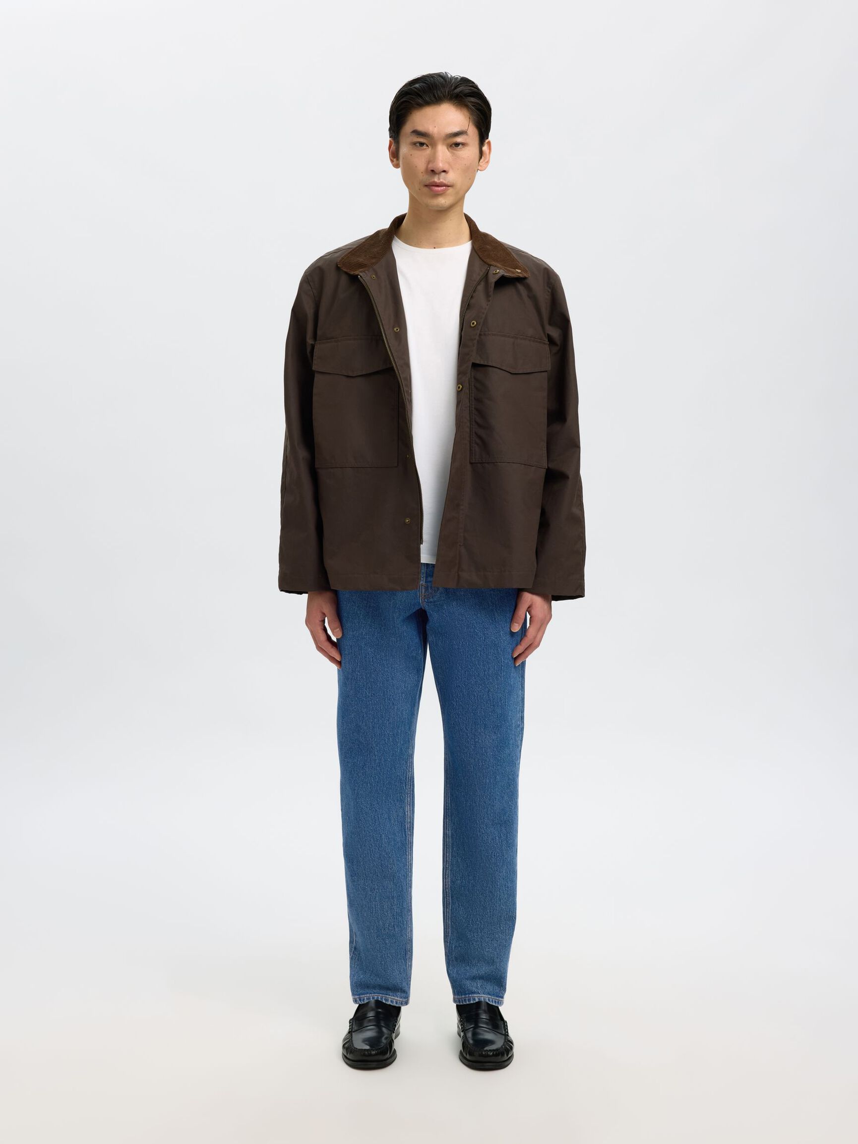 190 TAPERED FIT JEANS, Medium Blue Denim, highres