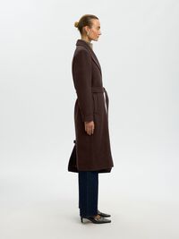 WOOL BLEND LONG COAT, Delicioso, highres
