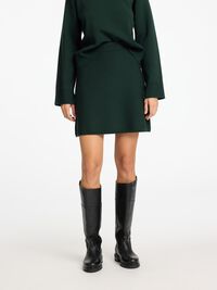VISCOSE BLEND KNITTED MINI SKIRT, Scarab, highres