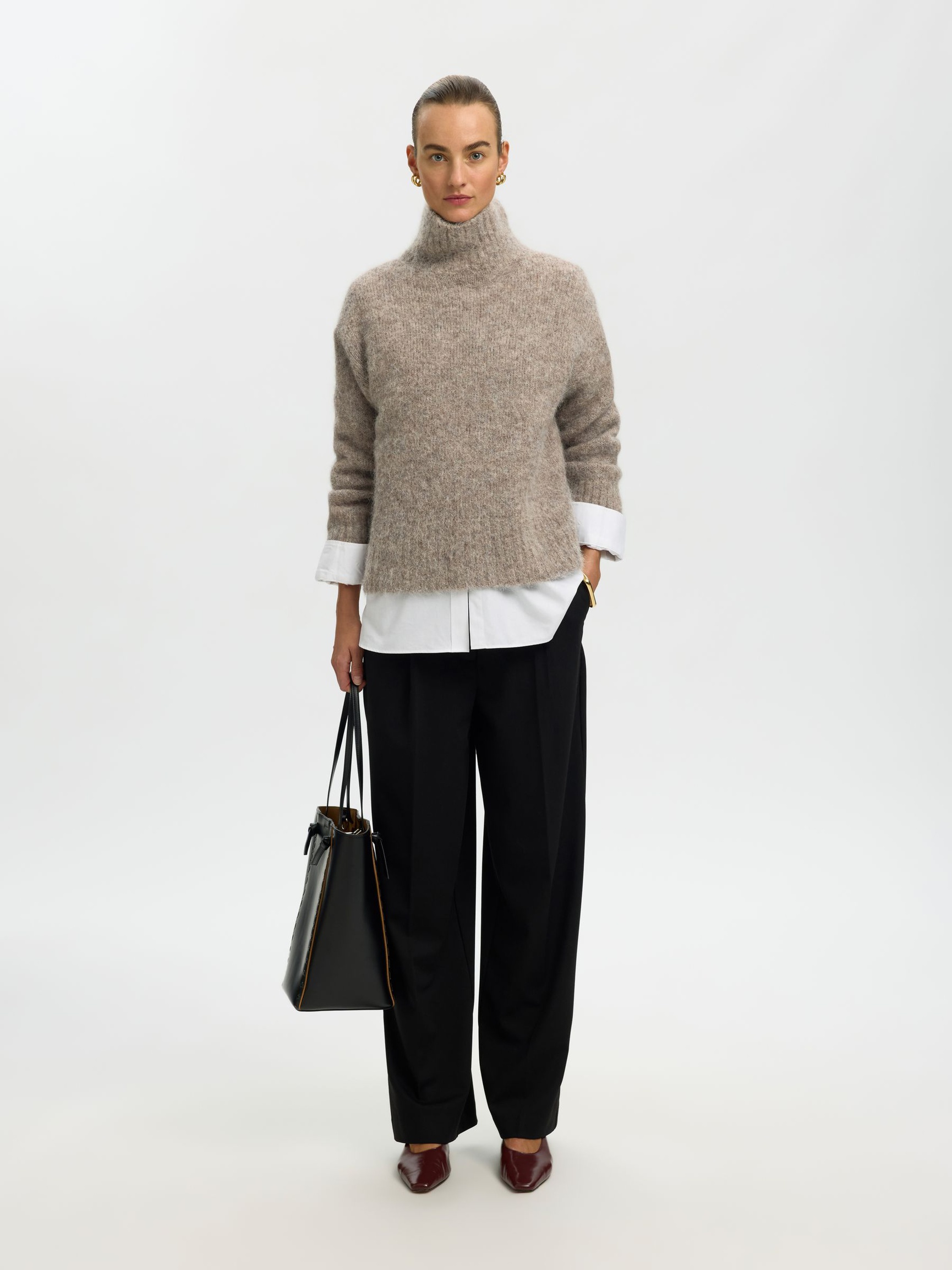 SWETER Z PÓŁGOLFEM, Steel Gray, highres