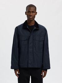 GEWACHSTE BAUMWOLL JACKE, Sky Captain, highres