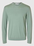 Selected 100% MERINO WOOL CREWNECK JUMPER, Iceberg Green, highres - 16094647_IcebergGreen_001.jpg