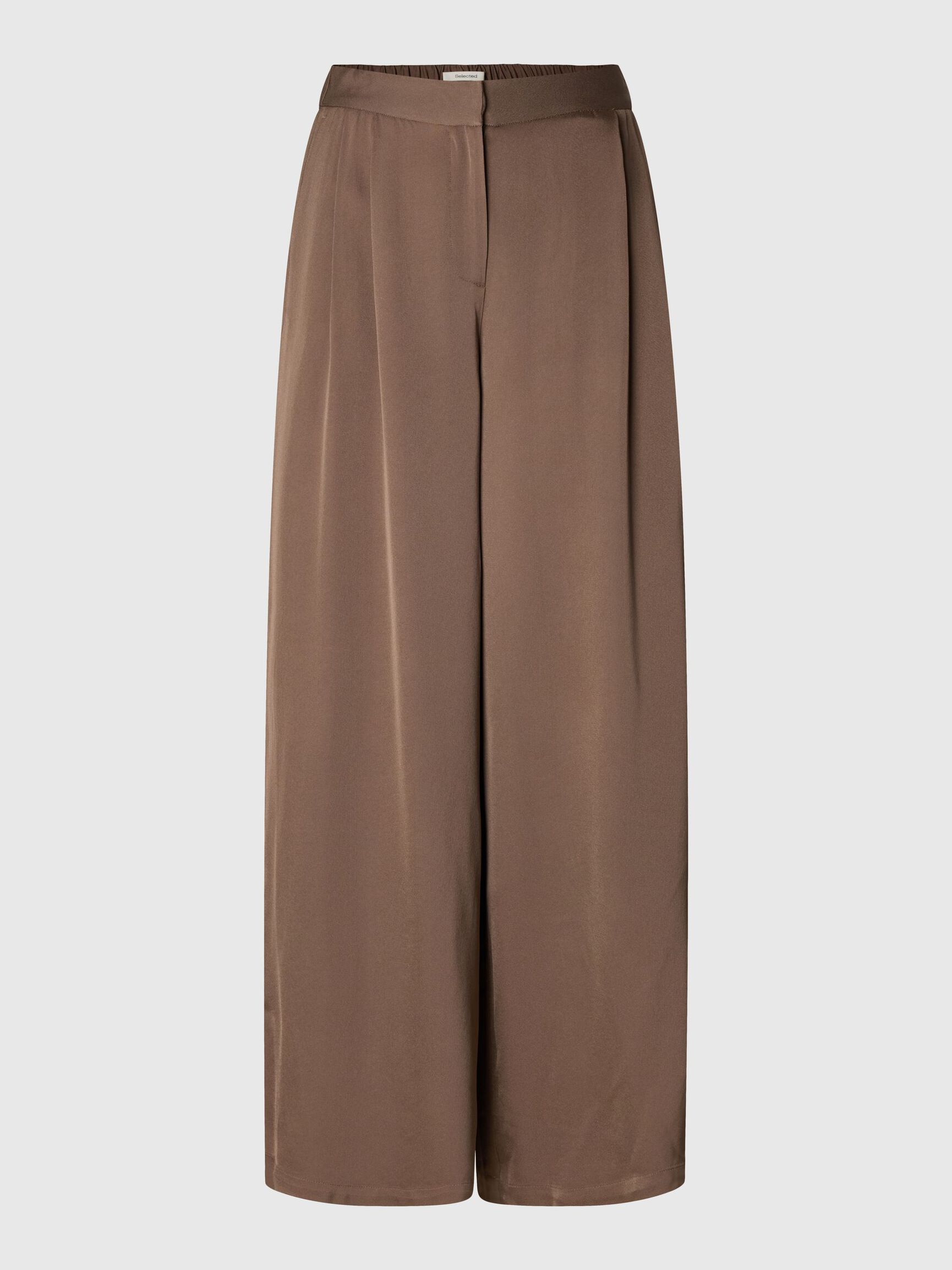VISKOSE WIDE LEG HOSE, Chocolate Chip, highres