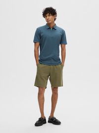 ZIPPER POLO SHIRT, Bering Sea, highres