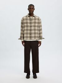 REGULAR FIT OVERSHIRT, Oatmeal, highres
