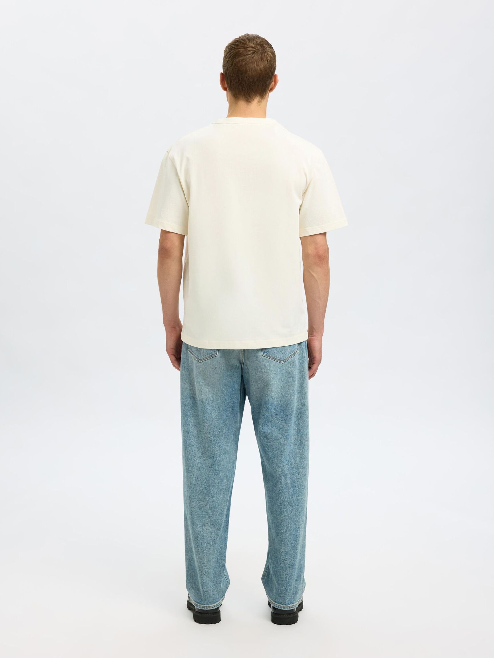 RELAXED FIT  T-SHIRT, Egret, highres