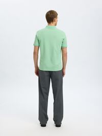 ZIPPER POLO SHIRT, Hemlock, highres