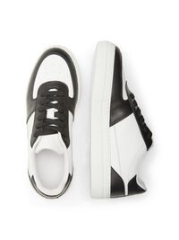 LEDER SNEAKERS, Black, highres