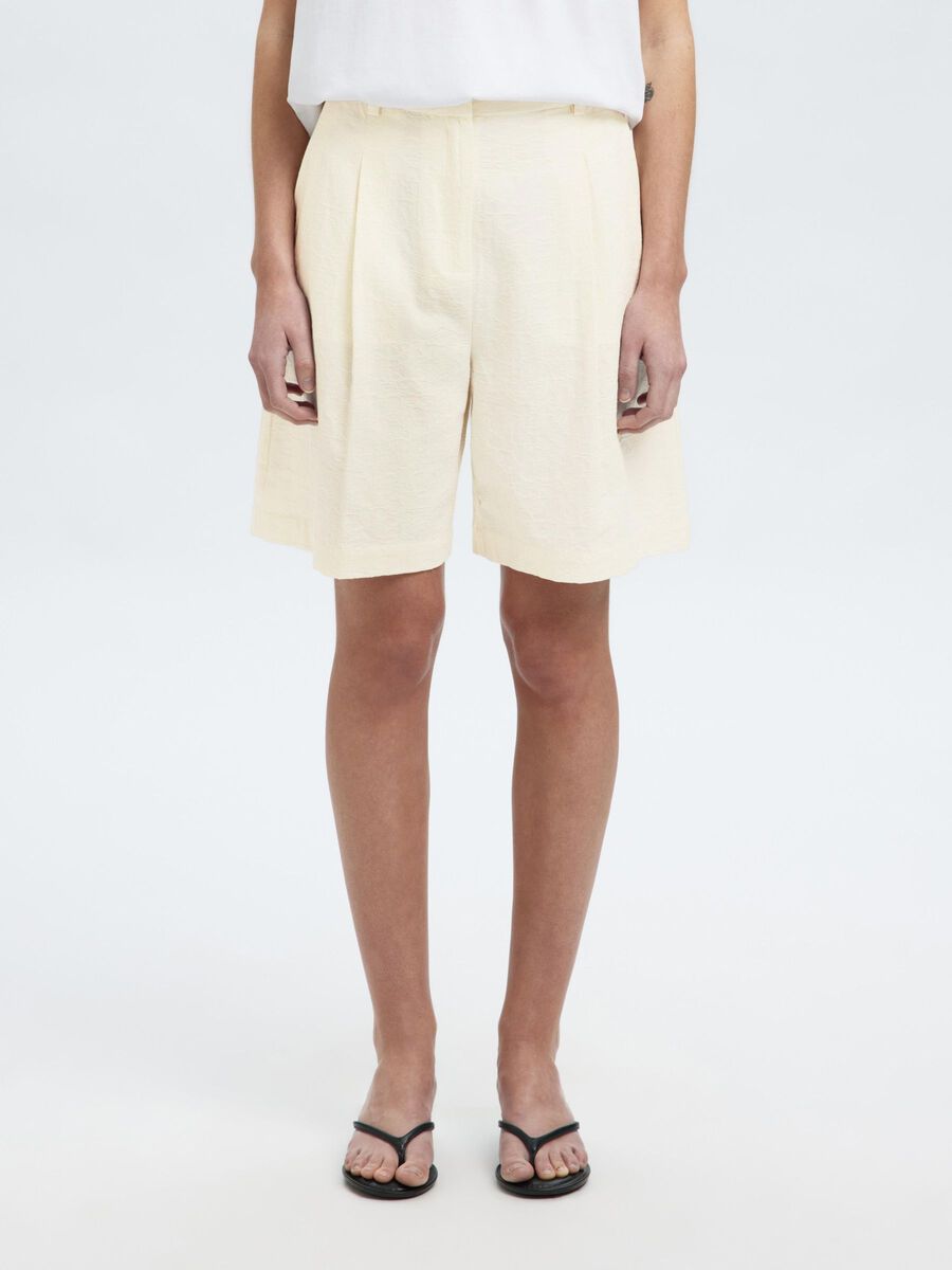 Selected BAUMWOLLMIX JACQUARD SHORTS, Snow White, highres - 16097916_SnowWhite_003.jpg