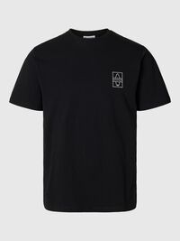 BESTICKTES T-SHIRT, Black, highres