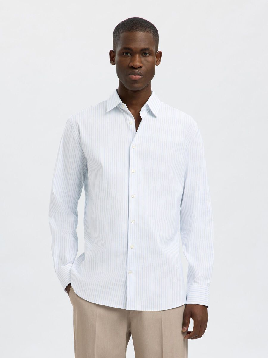 Selected STRETCH SLIM FIT HEMD, Bright White, highres - 16096901_BrightWhite_1165880_003.jpg