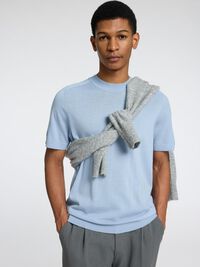 100% MERINO WOOL T-SHIRT, Winter Sky, highres